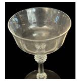 LR - Antique Pressed and Cut Glassware Collection with Decanter and Pedestal Bowl