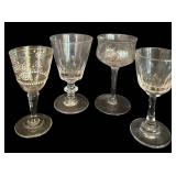 LR - Antique Pressed and Cut Glassware Collection with Decanter and Pedestal Bowl