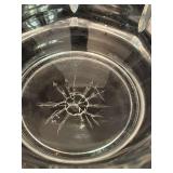 LR - Set of 2 Thick Plastic Decorative Bowls with Cut Glass Style Design
