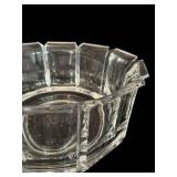 LR - Set of 2 Thick Plastic Decorative Bowls with Cut Glass Style Design