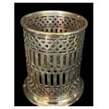 DR - Set of 3 Vintage Silverplate Openwork Ketchups Wilcox and EPNs 3.75in