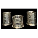 DR - Set of 3 Vintage Silverplate Openwork Ketchups Wilcox and EPNs 3.75in