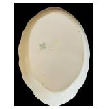 LR - Set of 4 Vintage Decorative Serving Plates with Green Accents