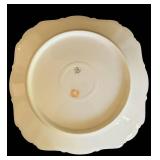 LR - Set of 4 Vintage Decorative Serving Plates with Green Accents