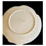 LR - Set of 4 Vintage Decorative Serving Plates with Green Accents