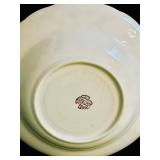 LR - Pair of Antique Severn Porcelain Soup Bowls with Floral Blue Pattern