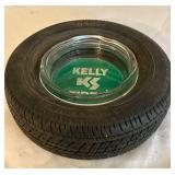 DR - Set of 3 Vintage Tire Ashtrays with Classic Advertising