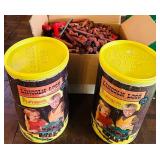 DR - Vintage Playskool Lincoln Logs Sets with Original Containers