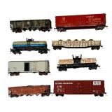 DR - Set of 8 HO Scale Model Train Freight Cars Assorted Road Names