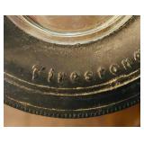 DR - Pair of Vintage Tire Ashtrays Firestone and Seiberling 6 Inch