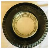 DR - Pair of Vintage Tire Ashtrays Firestone and Seiberling 6 Inch