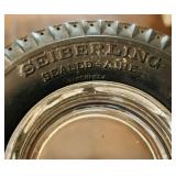 DR - Pair of Vintage Tire Ashtrays Firestone and Seiberling 6 Inch