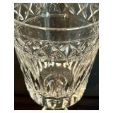 LR - Set of 10 Cut Crystal Wine Glasses with Geometric Pattern