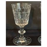 LR - Set of 10 Cut Crystal Wine Glasses with Geometric Pattern