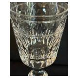 LR - Set of 10 Cut Crystal Wine Glasses with Geometric Pattern
