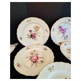 DR - Set of 10 Royal Copenhagen Denmark Porcelain Plates with Floral Design