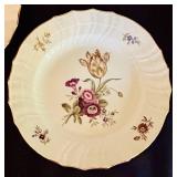 DR - Set of 10 Royal Copenhagen Denmark Porcelain Plates with Floral Design