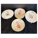 DR - Set of 10 Royal Copenhagen Denmark Porcelain Plates with Floral Design