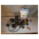 Pail of Rubber Fernco Caps & Test Plugs