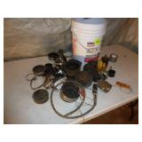 Pail of Rubber Fernco Caps & Test Plugs