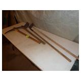 Pick Axes x 2 , Garden Hoes x 2