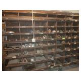 Bins of Large Brass  Water Pipe Fittings