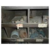 Bins of Large Brass  Water Pipe Fittings