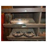 Bins of Large Brass  Water Pipe Fittings