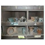 Bins of Large Brass  Water Pipe Fittings