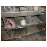 Bins of Large Brass  Water Pipe Fittings