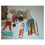 Box of Soldering Items & Caulking Items