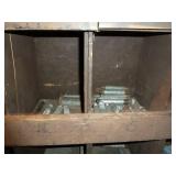 Bins of Taco Flanges & Pipe Nipples 2 Middle Rows