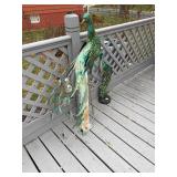 Set of 2 Decorative Metal Peacock Statues for Garden or Patio