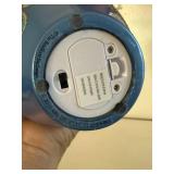 Elvis Presley Lighted Blue Peacock Vase with Artificial Flowers 9 Inch