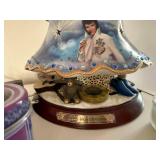 Elvis Presley Blue Christmas Illuminated Musical Tree Sculpture