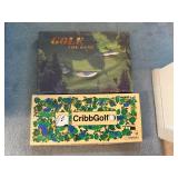 Set of 2 Golf-themed Board Games: Golf The Game and CribbGolf
