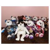 Elvis Presley Beanie Bear Collection with Tags and Gallery Treasures Plush