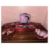 Elvis Presley Collectible Tin Box Collection with Playing Cards and Memorabilia