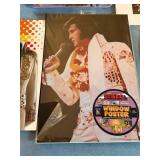 Elvis Presley Collectible Lot with Prints, Waste basket, Poster, and Tray Plus Star Wars Episode I Poster