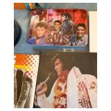 Elvis Presley Collectible Lot with Prints, Waste basket, Poster, and Tray Plus Star Wars Episode I Poster