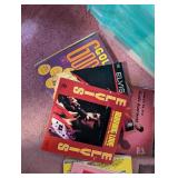 Large Collection of Vintage Vinyl Records with Storage Bin Including Elvis, Sawyer Brown, and More