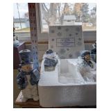 Snow Buddies Winter Figurines and Plush Lot with Candle Holders