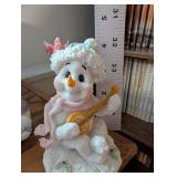 Snow Buddies Winter Figurines and Plush Lot with Candle Holders