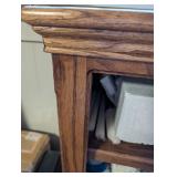 Wooden Bookshelf with Three Adjustable Shelves (contents not included)