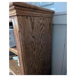 Wooden Bookshelf with Three Adjustable Shelves (contents not included)