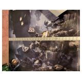 Set of 3 Large Vintage and Collectible Posters: Halo Reach Limited Edition, 1979 Oakland Raiders NFL, 1993 White Bear Winterfest