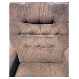 Upholstered Recliner Armchair with Wooden Lever