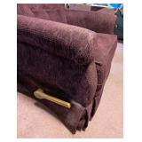 Upholstered Recliner Armchair with Wooden Lever