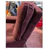 Upholstered Recliner Armchair with Wooden Lever