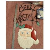 Christmas Holiday Decor Collection with Metal Wall Hangings, Snowmen, and Photo Frames